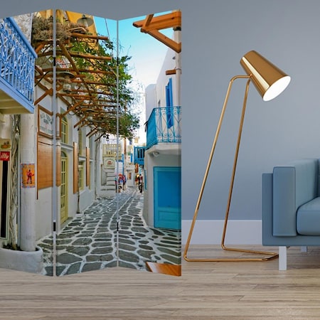 Palacedesigns 1 x 48 x 72 in. Wood Canvas Greece Screen Multi Color PA3681531